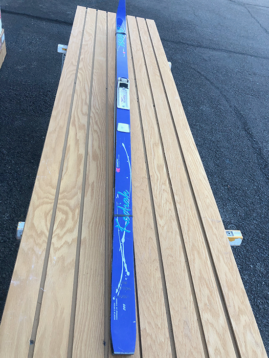 Crosscountry skis with NNNBC Manual bindings from South Salem Cycleworks