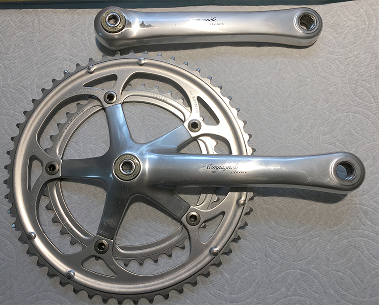 ...Five-Arm Compatible w/Century Gray NOS Campagnolo Ultra Drive Chainring 52T 