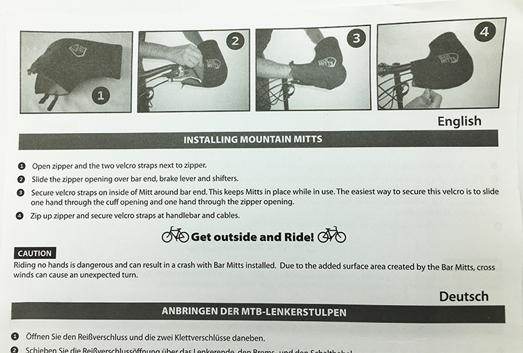 Bar Mitts mounting instructions
