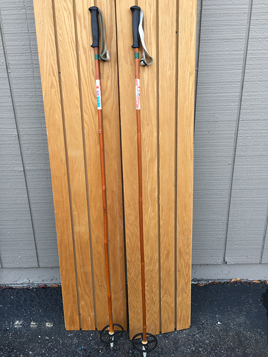 Tryli bamboo ski poles
