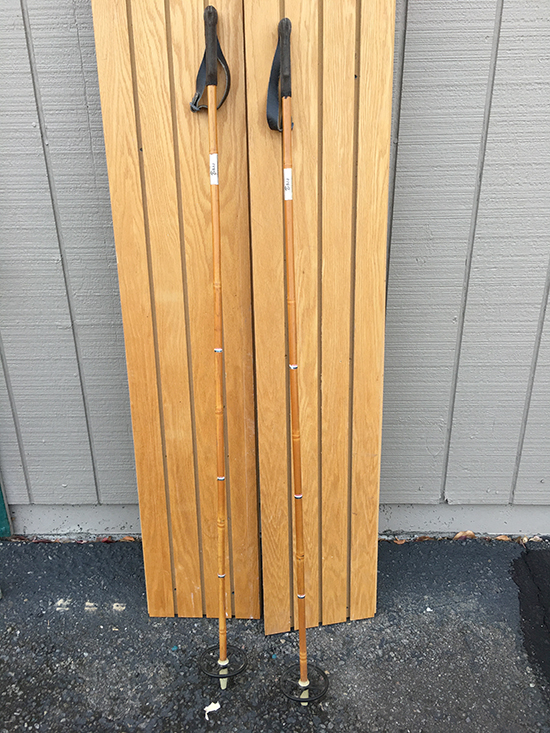 Bass bamboo ski poles
