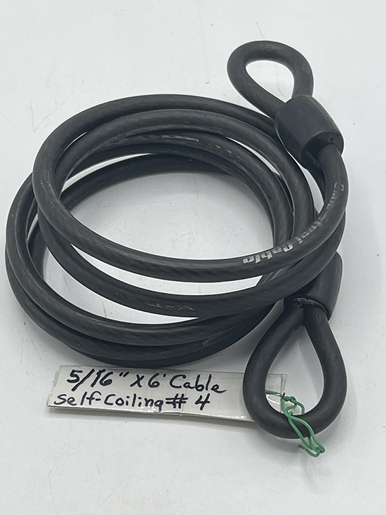 Self coiling security cable