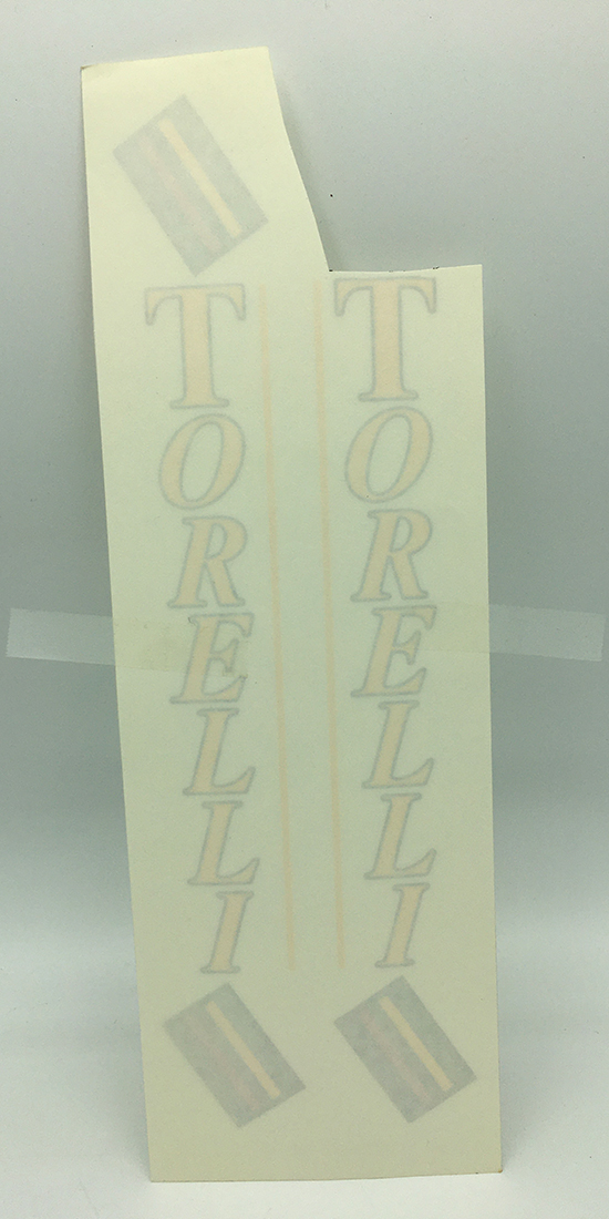 Torelli yellow seat tube decal