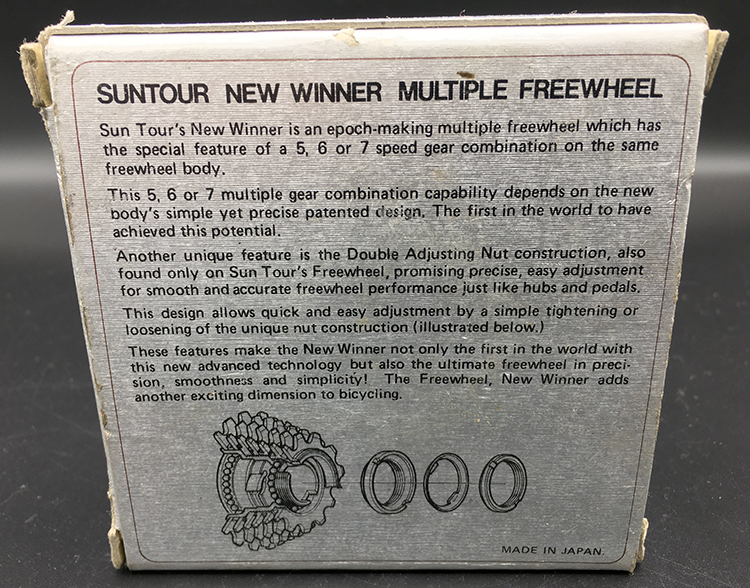 SunTour New Winner freewheel box