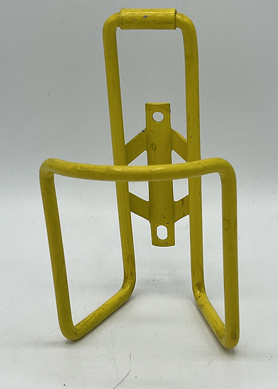 Yellow water bottle cage