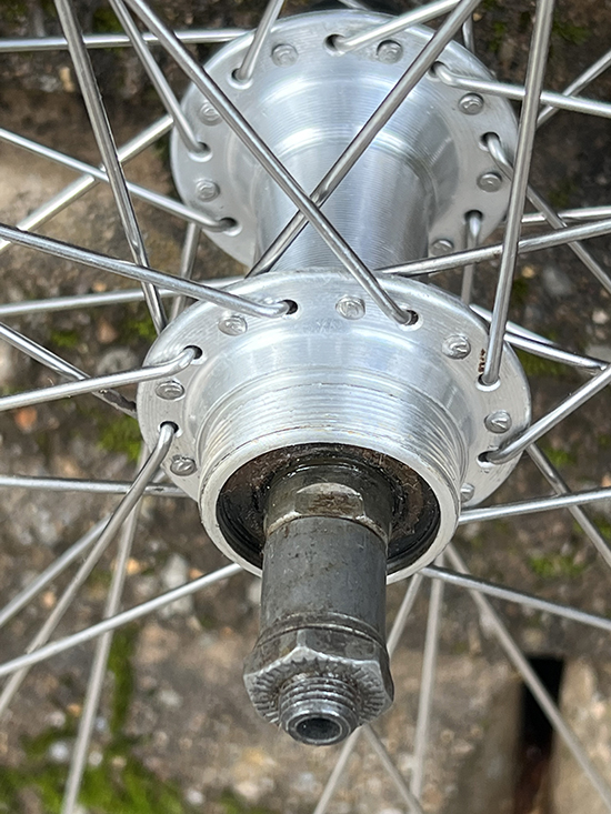 Silver alloy rear hub
